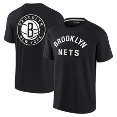 Fanatics - Brooklyn Nets Unisex Elements Super Soft Short Sleeve T-Shirt - Black