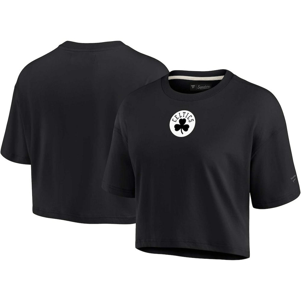 Fanatics - Boston Celtics Women's Elements Super Soft Boxy Cropped T-Shirt - Black
