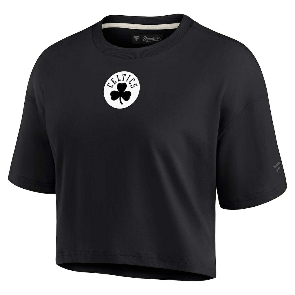Fanatics - Boston Celtics Women's Elements Super Soft Boxy Cropped T-Shirt - Black