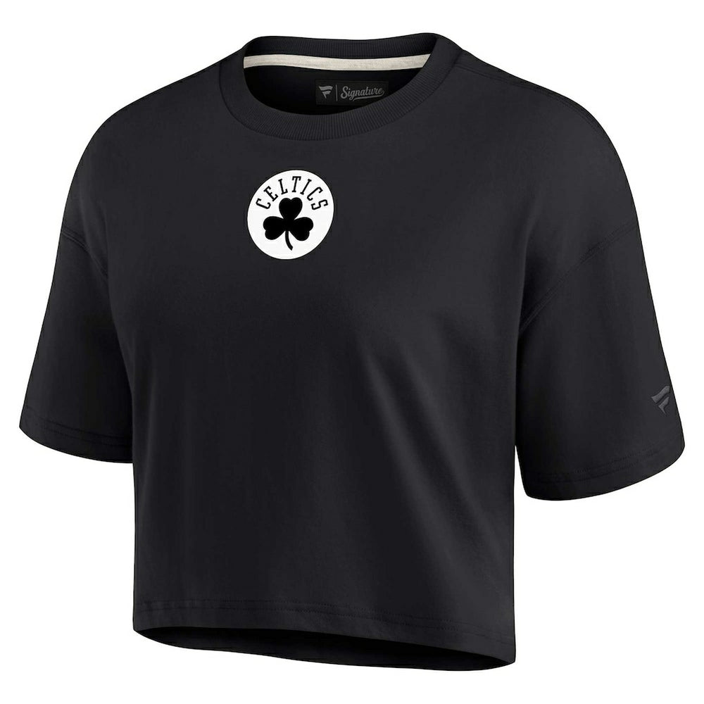 Fanatics - Boston Celtics Women's Elements Super Soft Boxy Cropped T-Shirt - Black