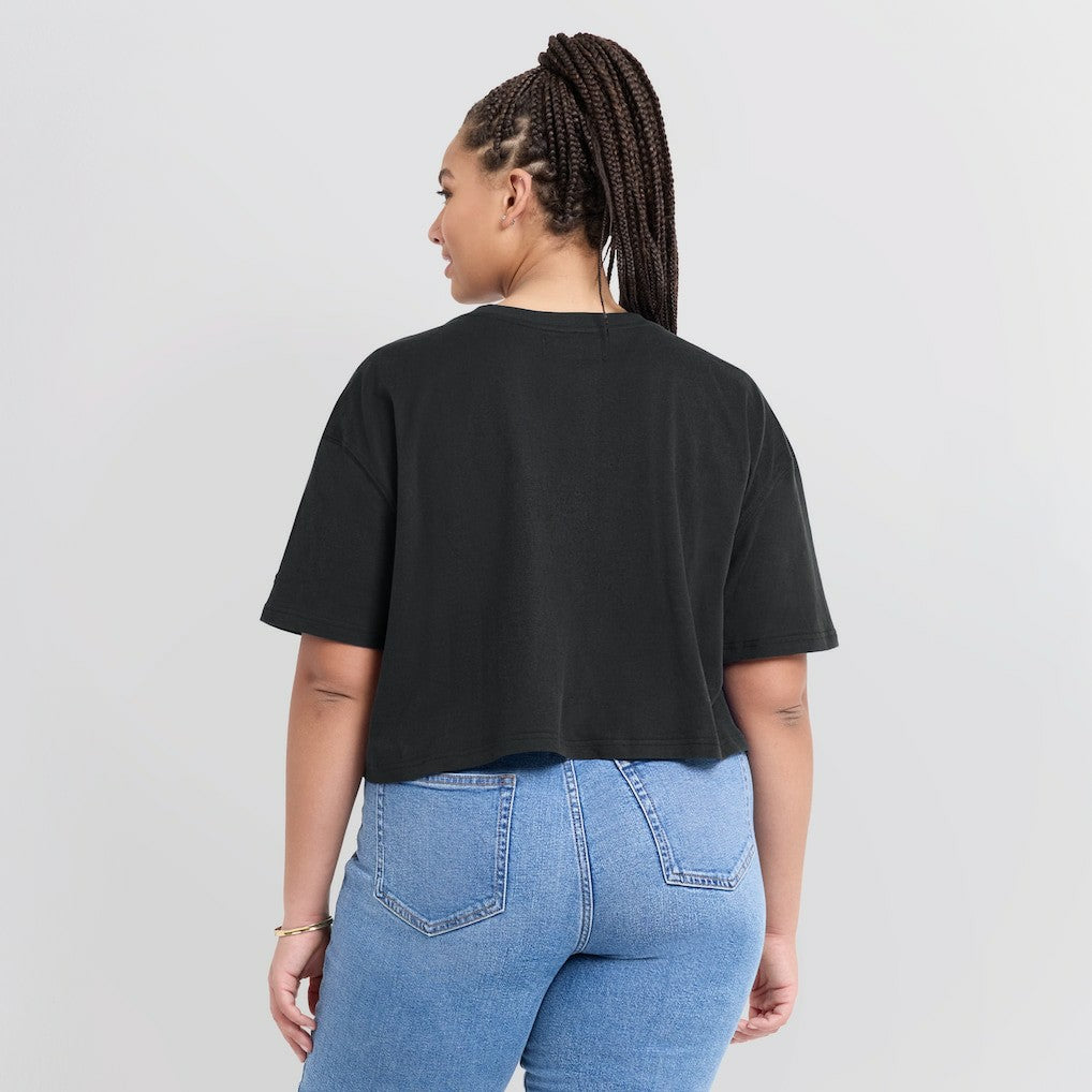 Fanatics - Boston Celtics Women's Elements Super Soft Boxy Cropped T-Shirt - Black