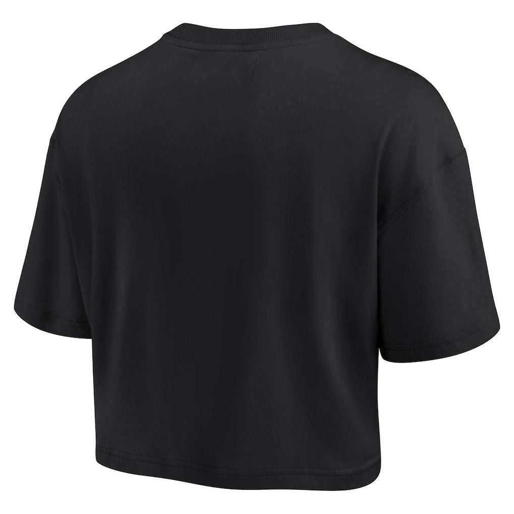 Fanatics - Chicago Bulls Women's Elements Super Soft Boxy Cropped T-Shirt - Black