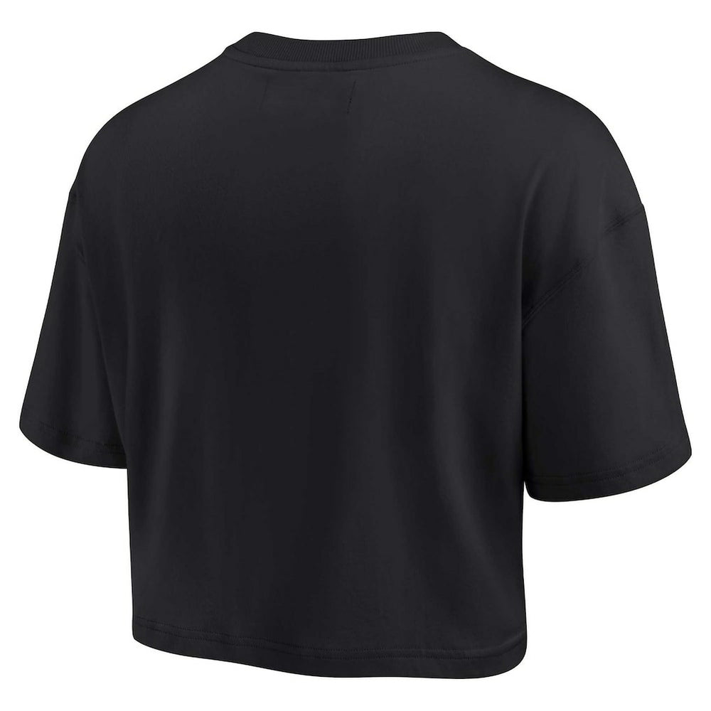 Fanatics - Chicago Bulls Women's Elements Super Soft Boxy Cropped T-Shirt - Black