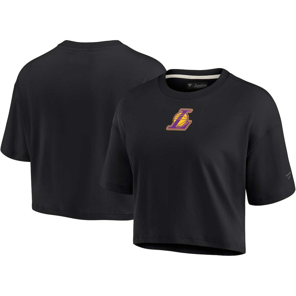 Fanatics - Los Angeles Lakers Women's Elements Super Soft Boxy Cropped T-Shirt - Black