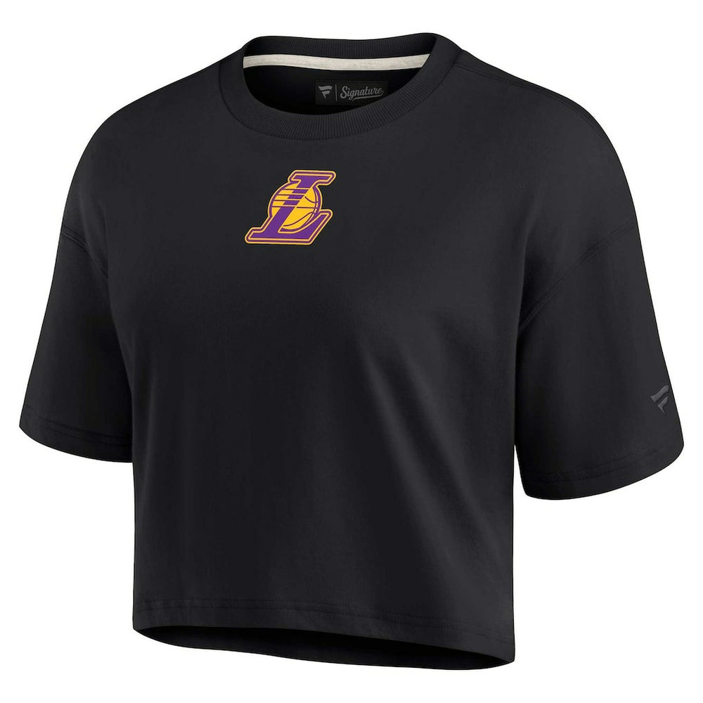 Fanatics - Los Angeles Lakers Women's Elements Super Soft Boxy Cropped T-Shirt - Black