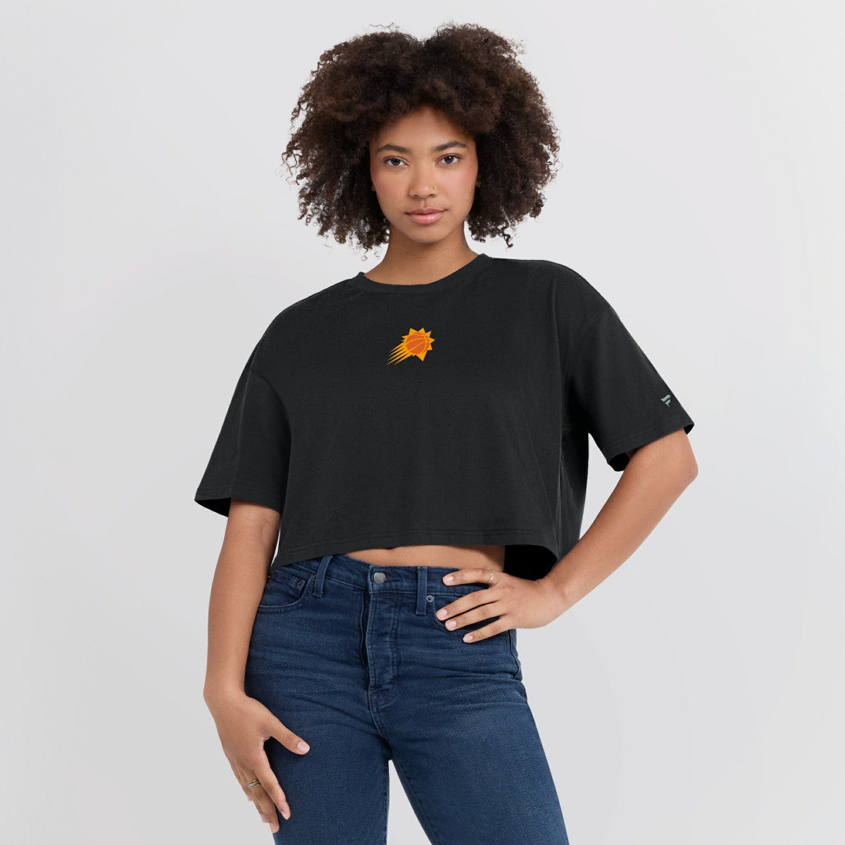 Fanatics - Phoenix Suns Women's Elements Super Soft Boxy Cropped T-Shirt - Black
