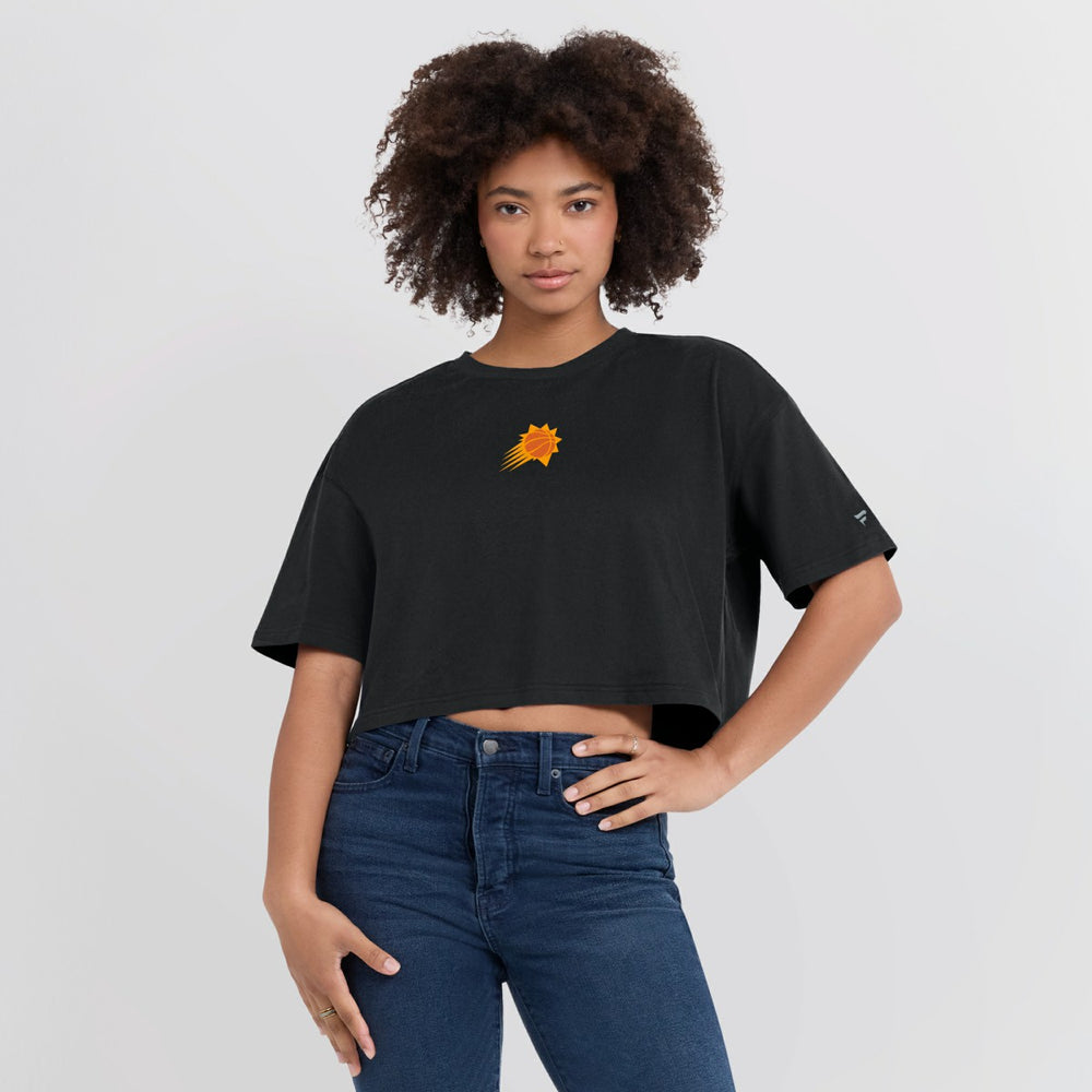 Fanatics - Phoenix Suns Women's Elements Super Soft Boxy Cropped T-Shirt - Black