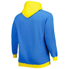 Los Angeles Chargers Big & Tall Big Face Pullover Hoodie Powder Blue/Gold - Mitchell & Ness