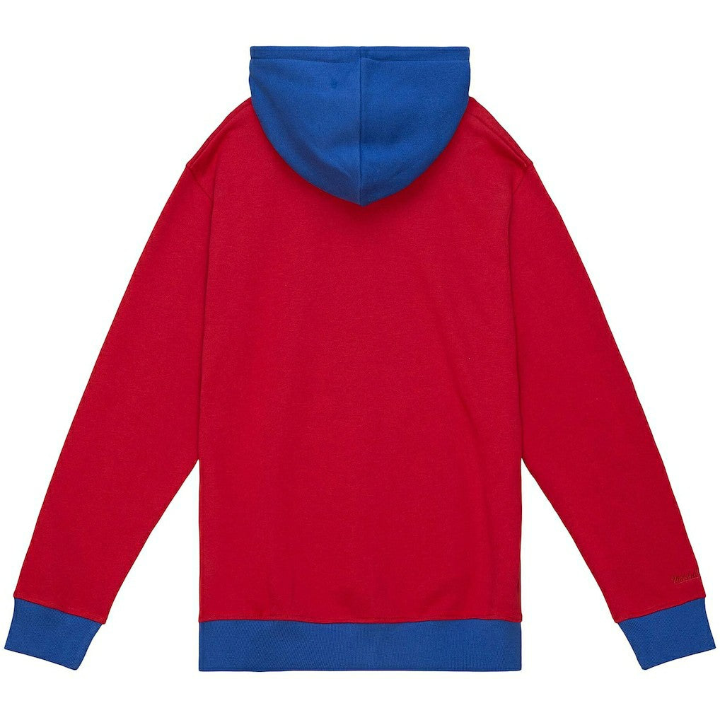 New England Patriots Big & Tall Big Face Pullover Hoodie Red/Navy - Mitchell & Ness