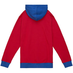 New England Patriots Big & Tall Big Face Pullover Hoodie Red/Navy - Mitchell & Ness