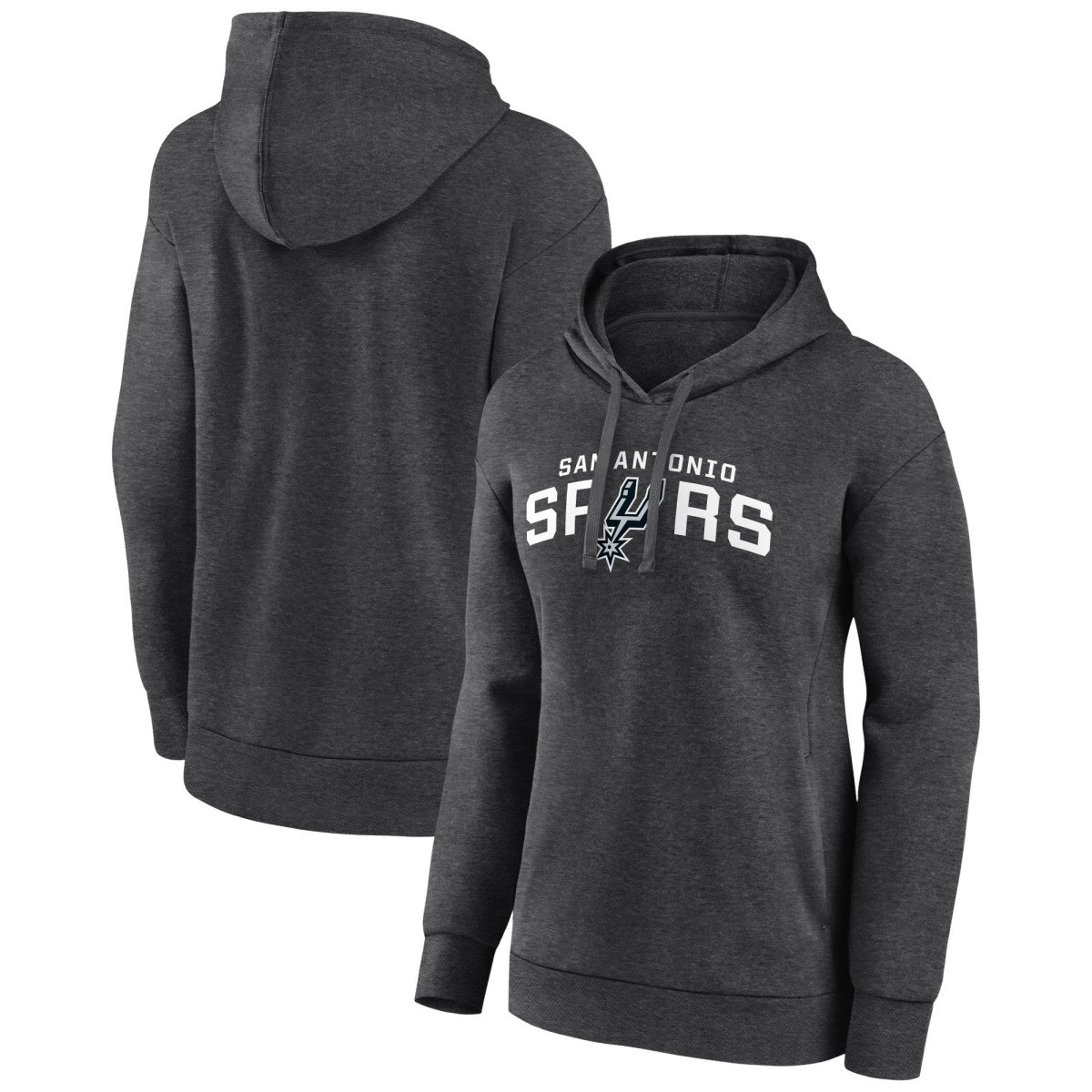 NBA - San Antonio Spurs Women's Wordmark Alt Pullover Hoodie - Charcoal