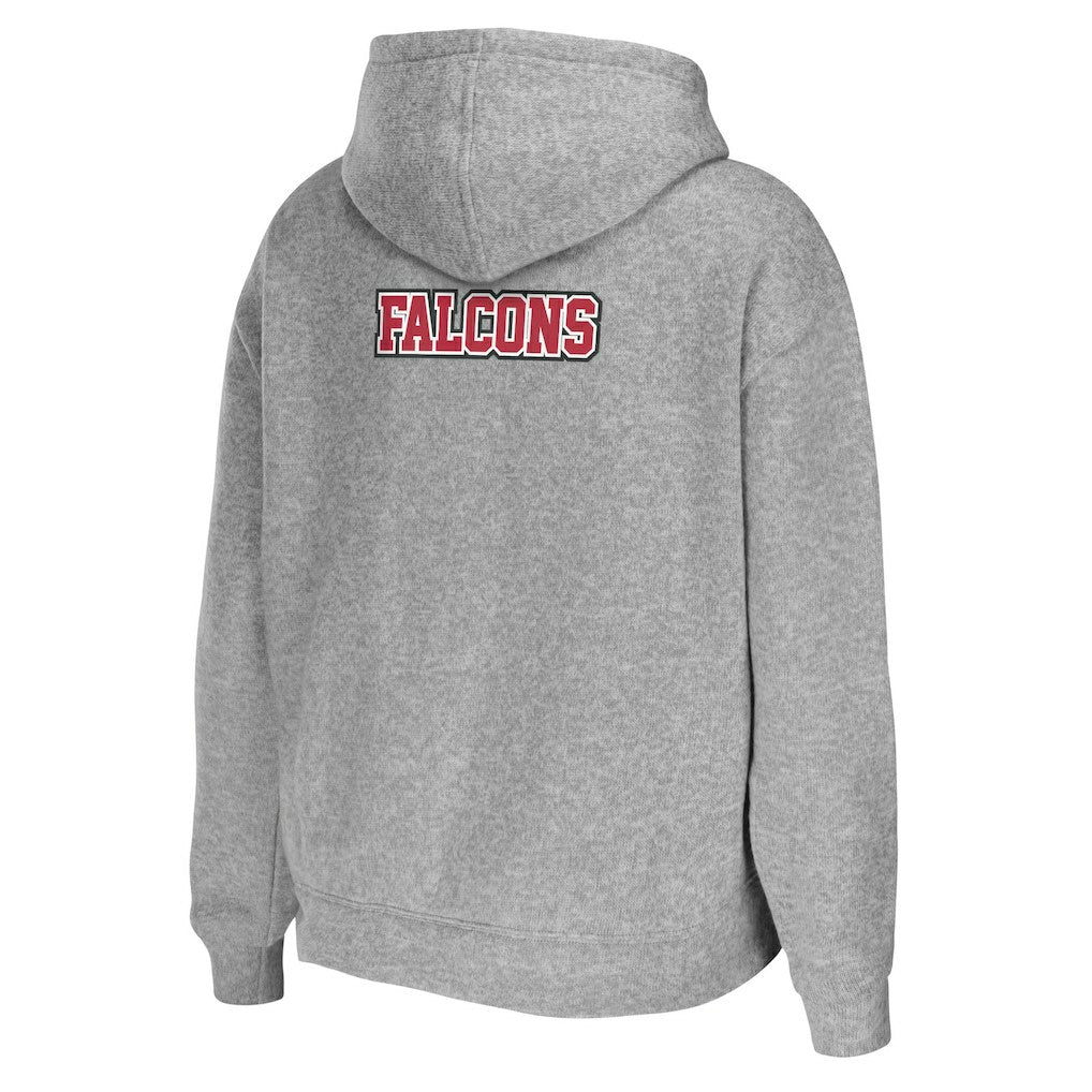 Atlanta Falcons WEAR by Erin Andrews Women's Team Full-Zip Hoodie Heathered Gray - NFL