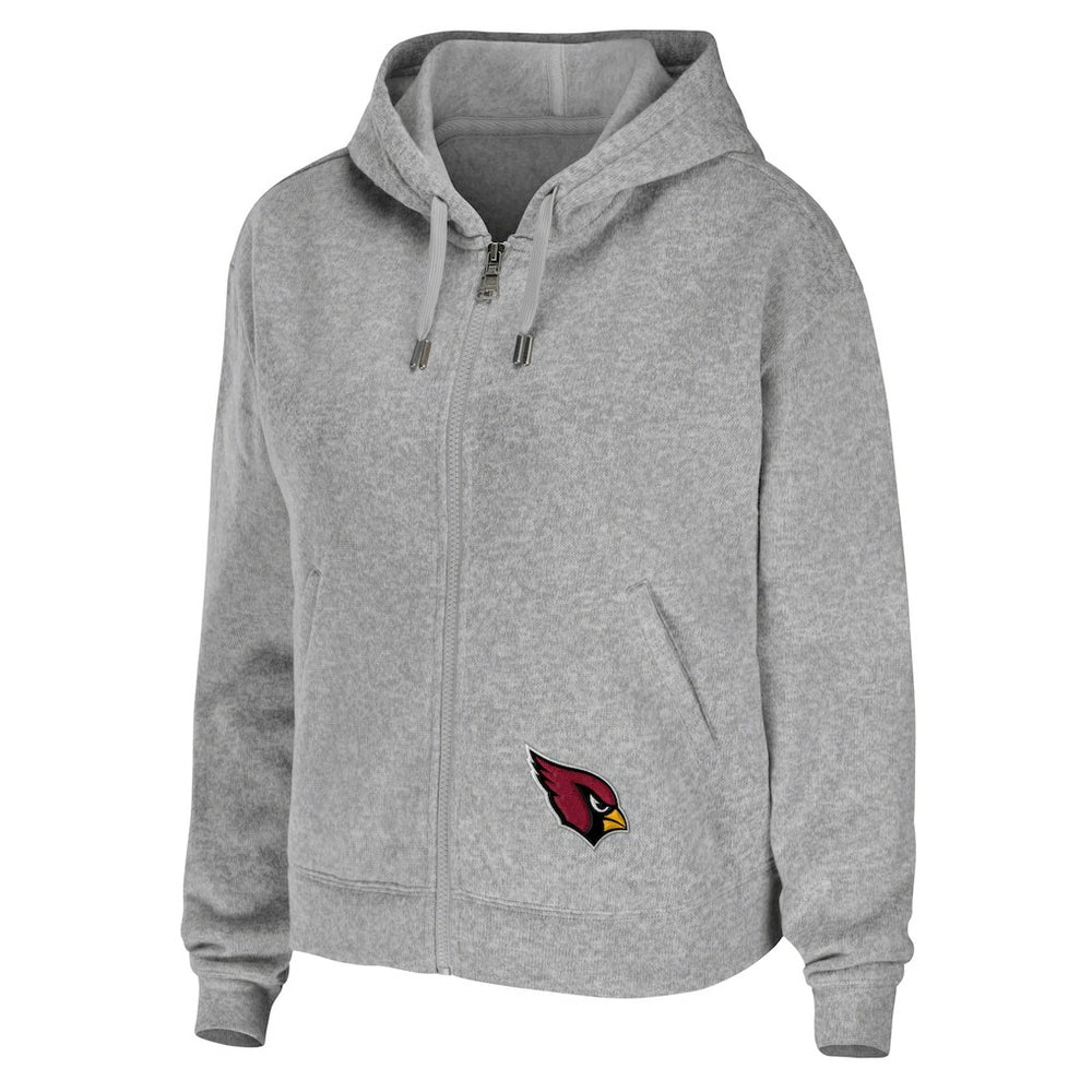 Arizona Cardinals WEAR by Erin Andrews Women's Team Full-Zip Hoodie Heathered Gray - NFL