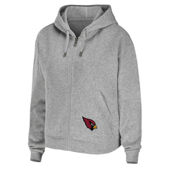 Arizona Cardinals WEAR by Erin Andrews Women's Team Full-Zip Hoodie Heathered Gray - NFL