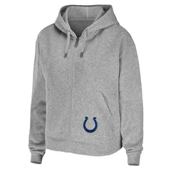 Indianapolis Colts WEAR by Erin Andrews Women's Team Full-Zip Hoodie Heathered Gray - NFL
