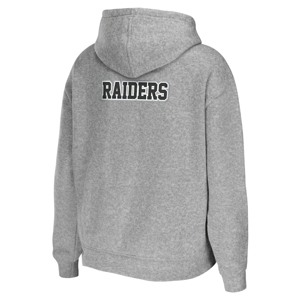 Las Vegas Raiders WEAR by Erin Andrews Women's Team Full-Zip Hoodie Heathered Gray - NFL