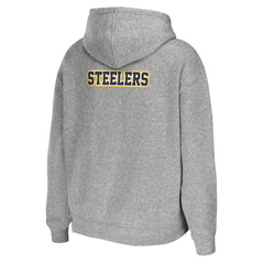 Pittsburgh Steelers WEAR by Erin Andrews Women's Team Full-Zip Hoodie Heathered Gray - NFL