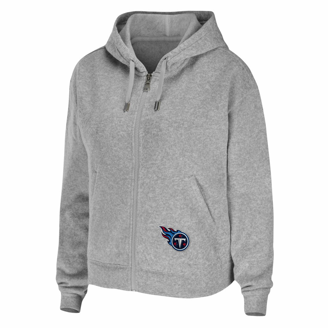 Tennessee Titans WEAR by Erin Andrews Women's Team Full-Zip Hoodie Heathered Gray - NFL