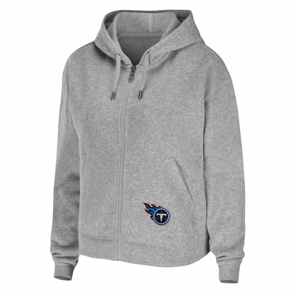 Tennessee Titans WEAR by Erin Andrews Women's Team Full-Zip Hoodie Heathered Gray - NFL