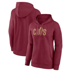 NBA - Cleveland Cavaliers Women's Wordmark Alt Pullover Hoodie - Wine