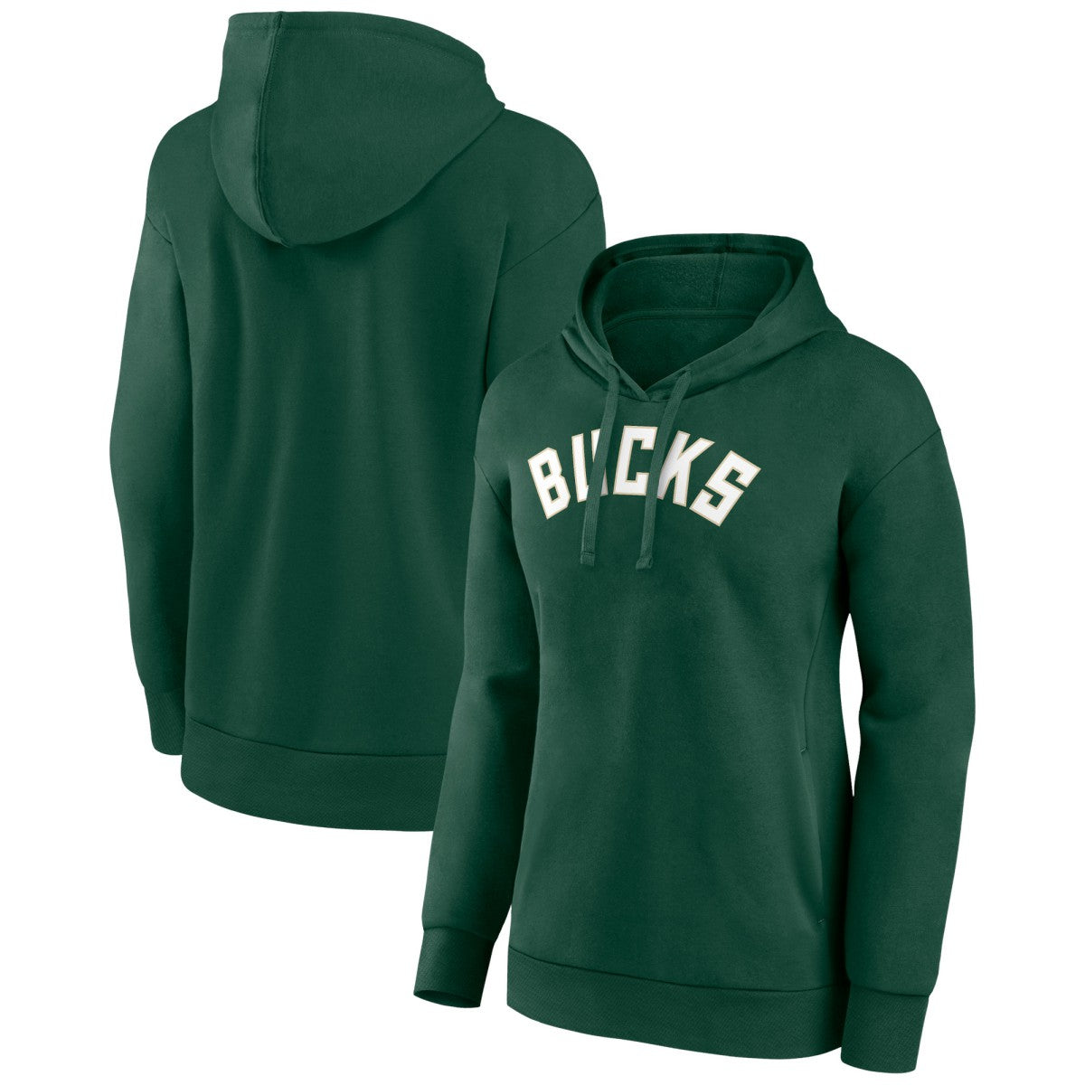 NBA - Milwaukee Bucks Women's Wordmark Alt Pullover Hoodie - Hunter Green