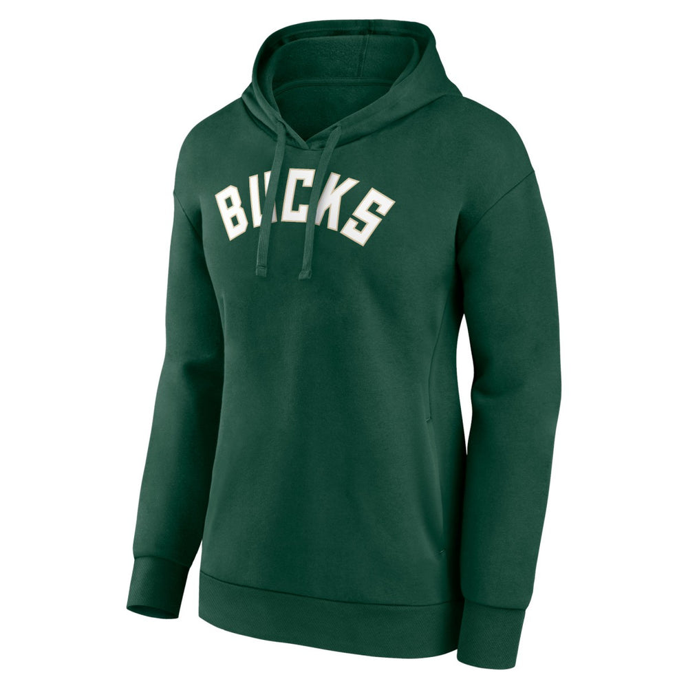 NBA - Milwaukee Bucks Women's Wordmark Alt Pullover Hoodie - Hunter Green