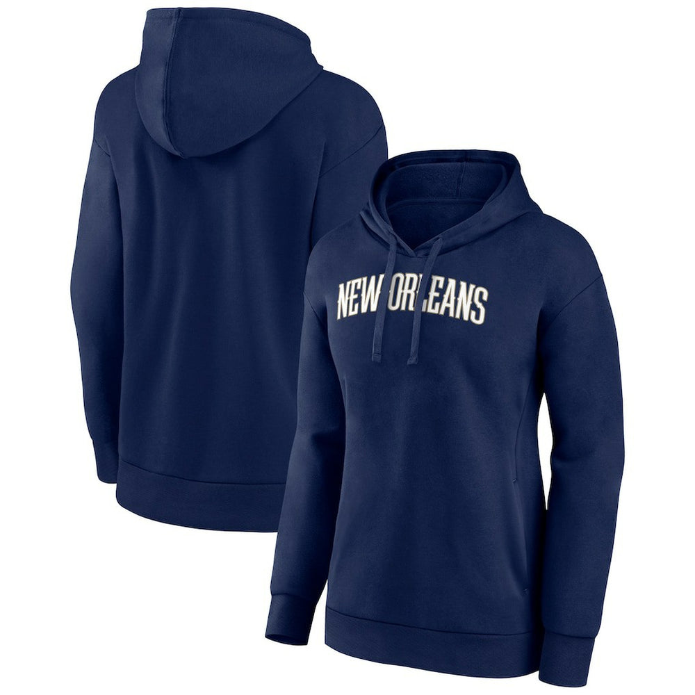 NBA - New Orleans Pelicans Women's Wordmark Alt Pullover Hoodie - Navy