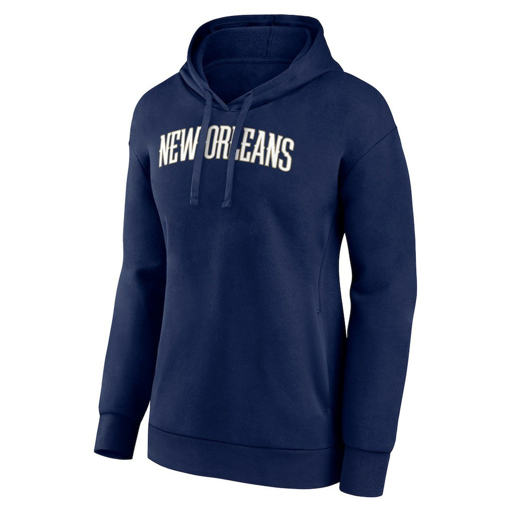 NBA - New Orleans Pelicans Women's Wordmark Alt Pullover Hoodie - Navy
