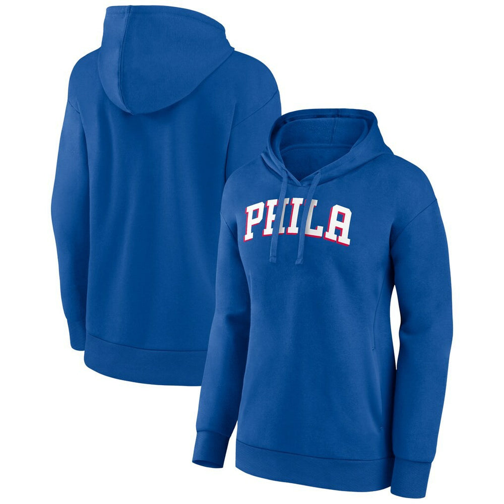 NBA - Philadelphia 76ers Women's Wordmark Alt Pullover Hoodie - Royal