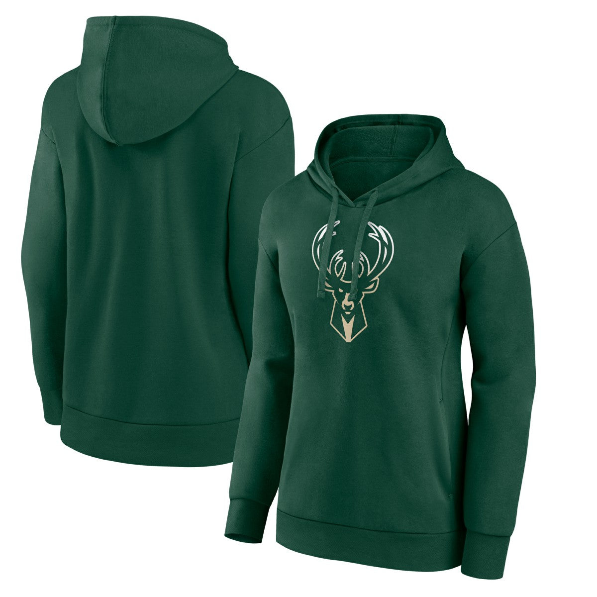 NBA - Milwaukee Bucks Women's Gradient Logo Pullover Hoodie - Hunter Green