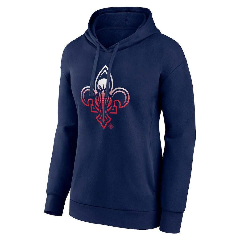 NBA - New Orleans Pelicans Women's Gradient Logo Pullover Hoodie - Navy
