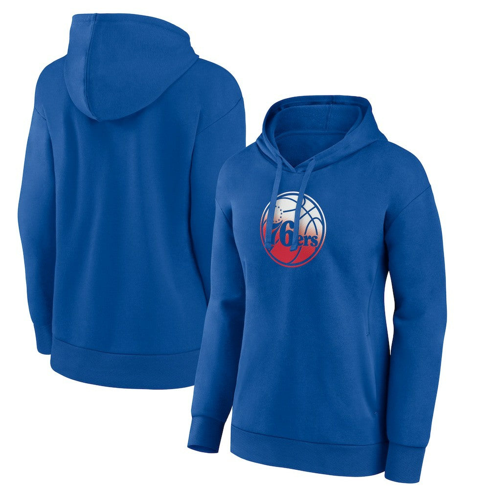 NBA - Philadelphia 76ers Women's Gradient Logo Pullover Hoodie - Royal