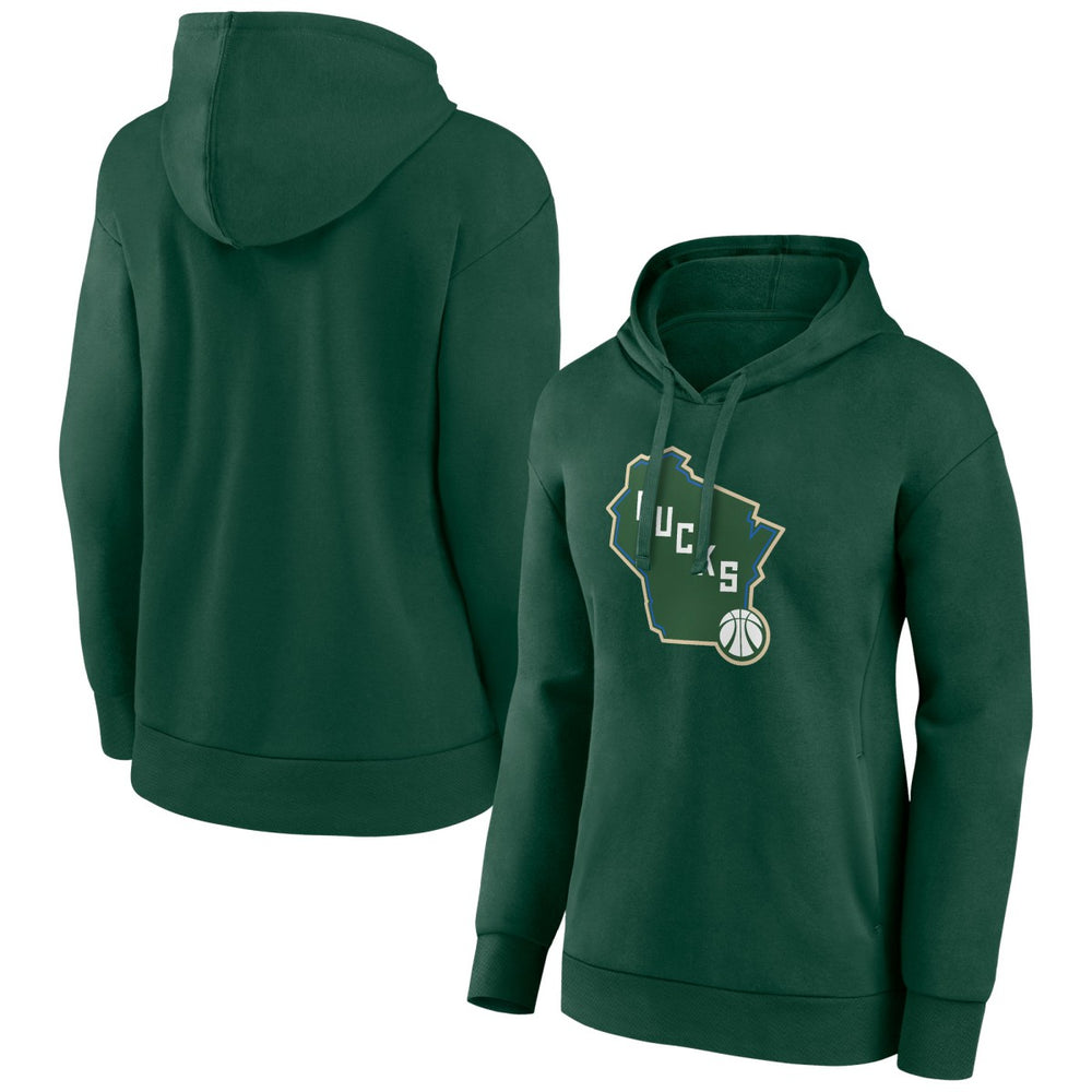 NBA - Milwaukee Bucks Women's Alternate Logo Pullover Hoodie - Hunter Green