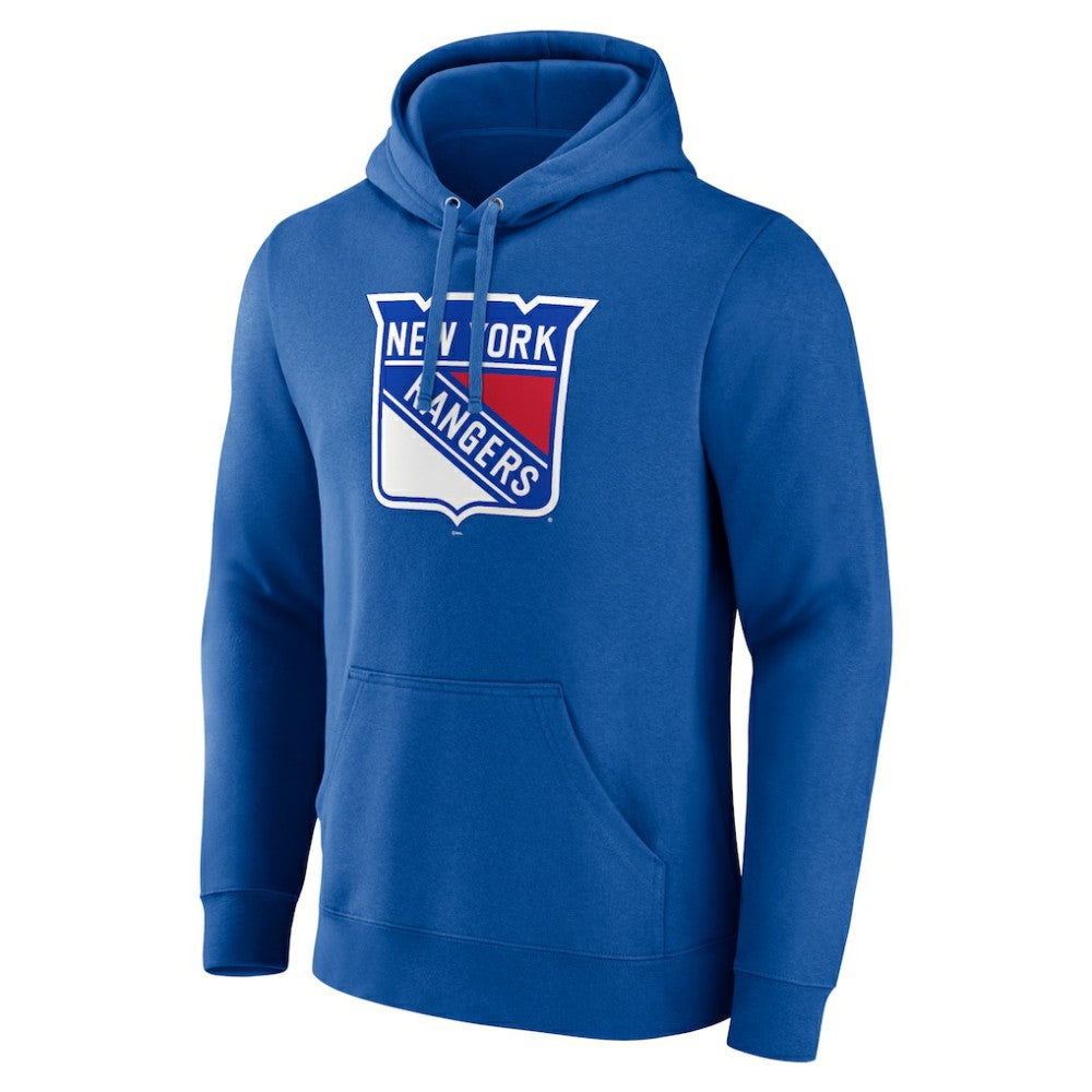 New York Rangers Fanatics Primary Logo Pullover Hoodie Blue