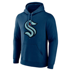 Seattle Kraken Fanatics Primary Logo Pullover Hoodie Deep Sea Blue