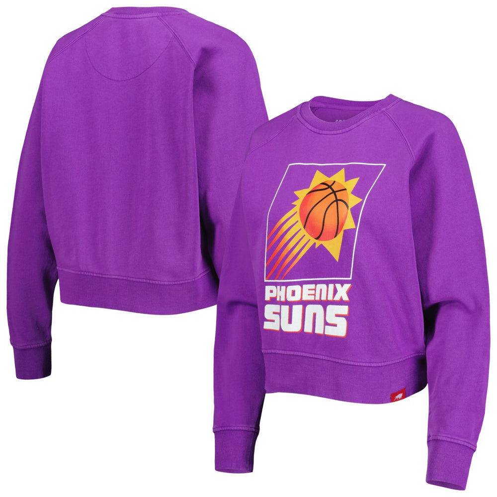 NBA - Phoenix Suns Sportiqe Women's Hardwood Classics Ashlyn Raglan Pullover Sweatshirt - Purple