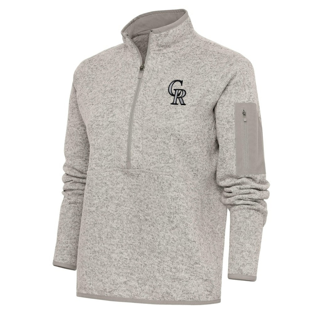 Colorado Rockies Antigua Women's Logo Fortune Quarter-Zip Pullover Jacket Near Me