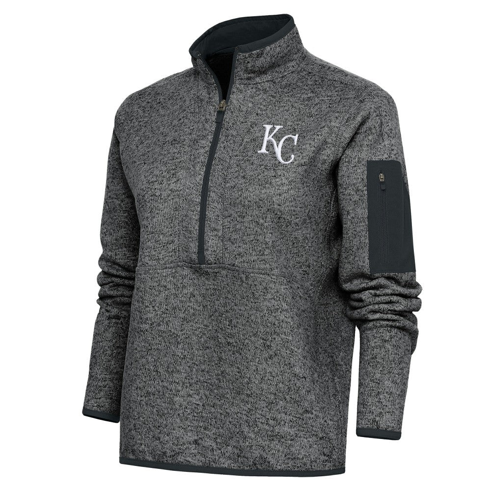 Kansas City Royals Antigua Women's Logo Fortune Quarter-Zip Pullover Jacket Online