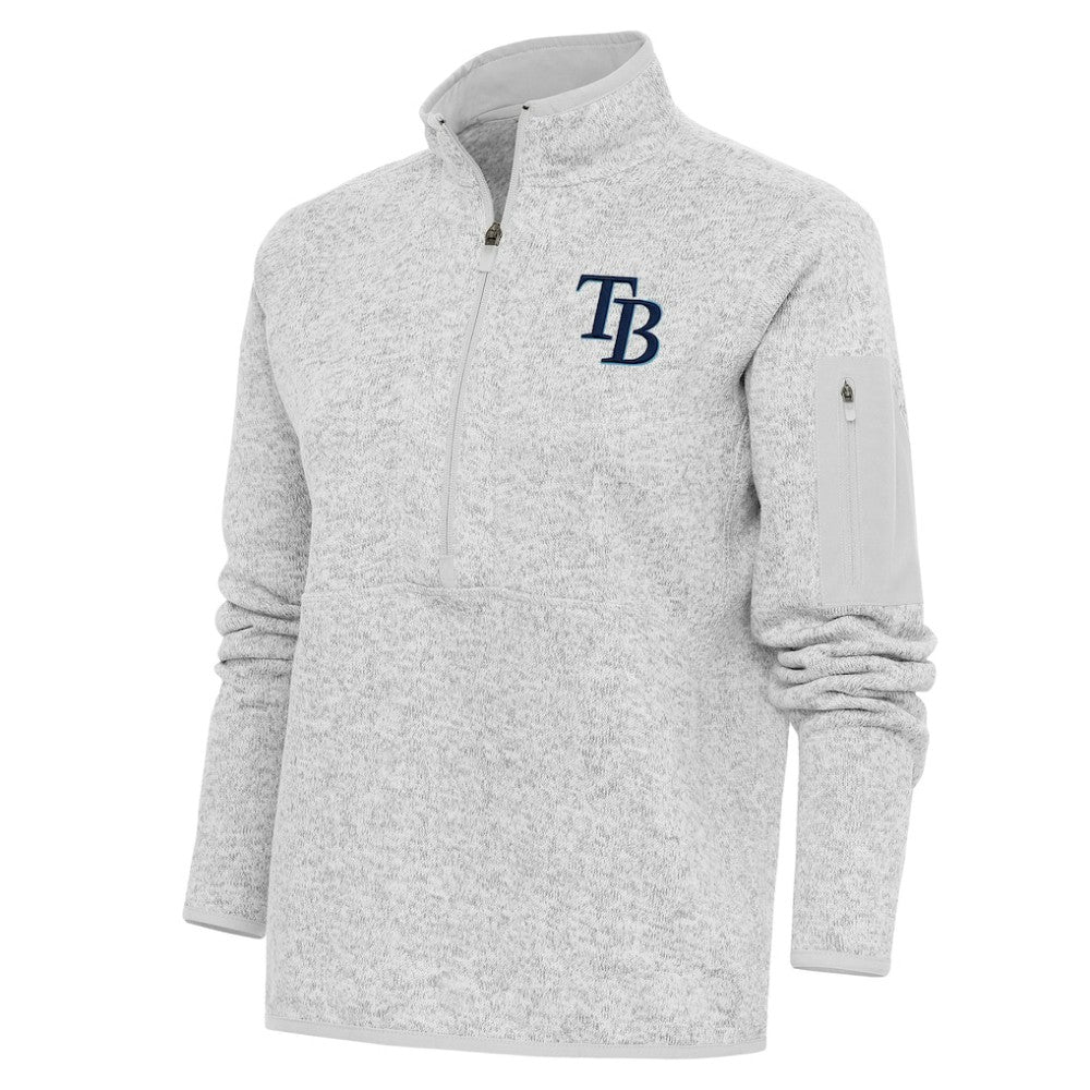 Tampa Bay Rays Antigua Women's Logo Fortune Quarter-Zip Pullover Jacket Sale