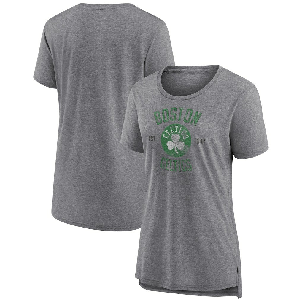 NBA - Boston Celtics Women's Heritage Tri-Blend T-Shirt - Heather Gray