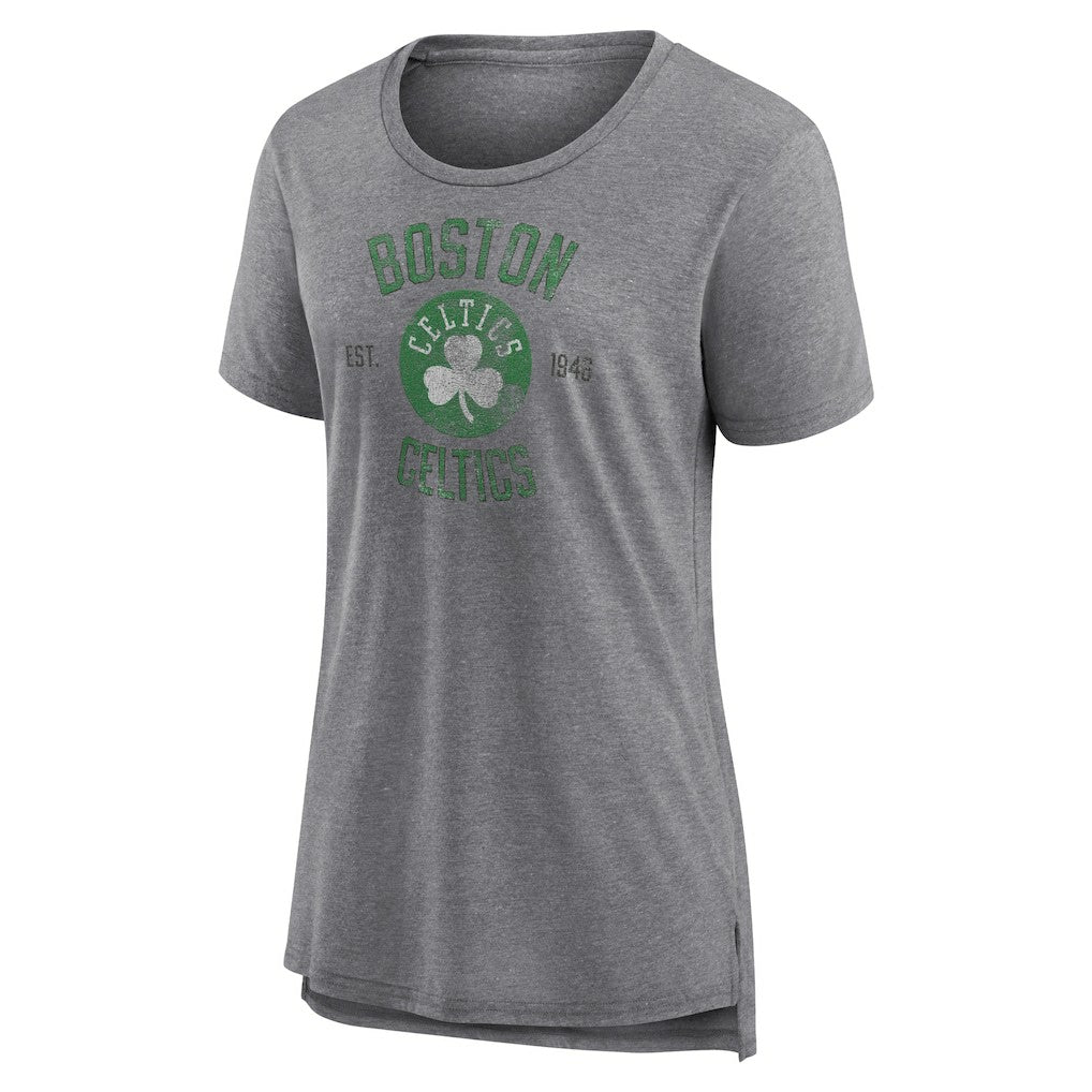 NBA - Boston Celtics Women's Heritage Tri-Blend T-Shirt - Heather Gray