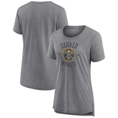 NBA - Denver Nuggets Women's Heritage Tri-Blend T-Shirt - Heather Gray