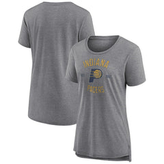 NBA - Indiana Pacers Women's Heritage Tri-Blend T-Shirt - Heather Gray