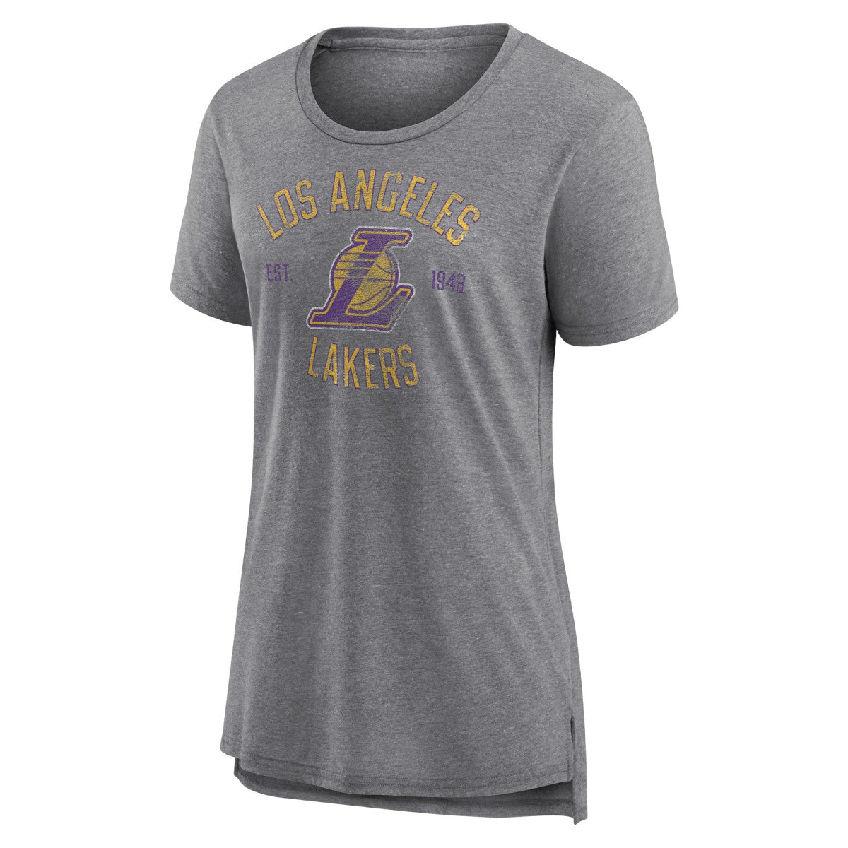 NBA - Los Angeles Lakers Women's Heritage Tri-Blend T-Shirt - Heather Gray