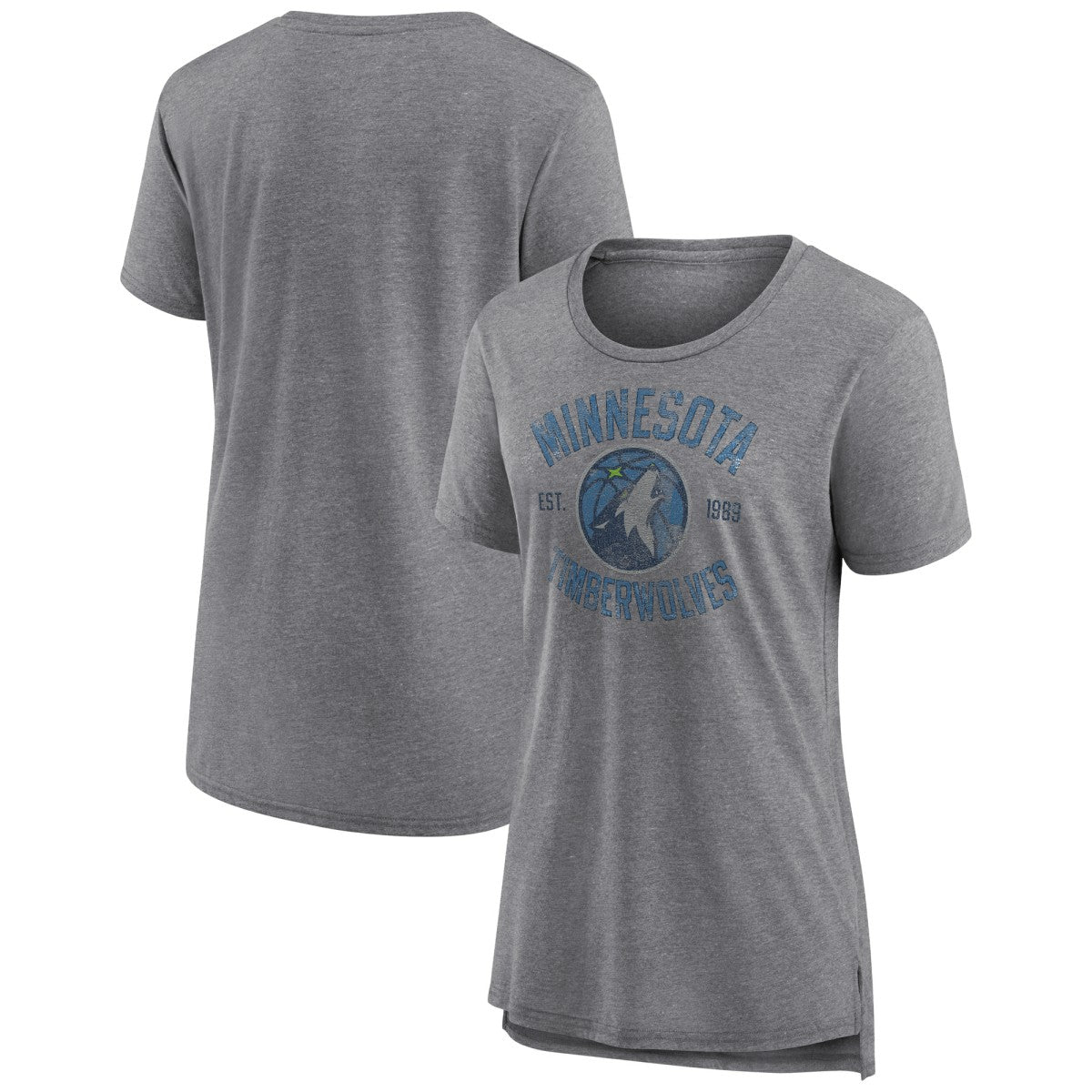 NBA - Minnesota Timberwolves Women's Heritage Tri-Blend T-Shirt - Heather Gray