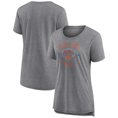 NBA - New York Knicks Women's Heritage Tri-Blend T-Shirt - Heather Gray