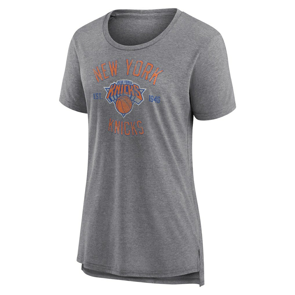 NBA - New York Knicks Women's Heritage Tri-Blend T-Shirt - Heather Gray