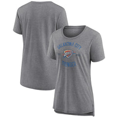 NBA - Oklahoma City Thunder Women's Heritage Tri-Blend T-Shirt - Heather Gray