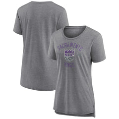 NBA - Sacramento Kings Women's Heritage Tri-Blend T-Shirt - Heather Gray