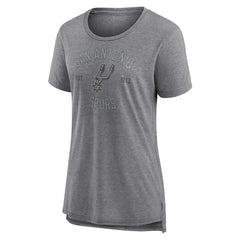 NBA - San Antonio Spurs Women's Heritage Tri-Blend T-Shirt - Heather Gray